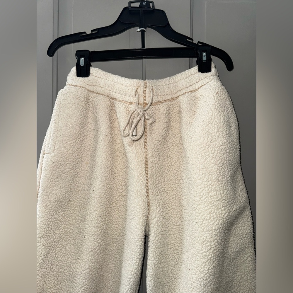 urban outfitters Cozy Cream Sherpa Joggers